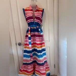 NWT Kensie maxi dress.  Size 8.  Colorful stripes - perfect for summer!